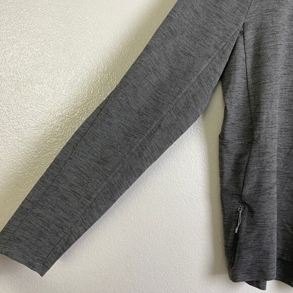 Lululemon Surge Warm 1/2 Zip Pullover Mens Medium Gray Long Sleeve Run Jog Train - Picture 7 of 11